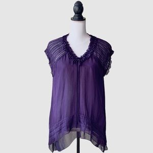 SUNDANCE PURPLE SILK BLOUSE
